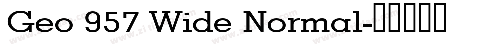 Geo 957 Wide Normal字体转换